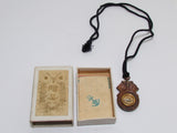 WITH BOX & LANYARD! 1905 RUSSO-JAPANESE WAR MEDAL COMPASS BADGE GOLDEN KITE MEIJI ERA ANTIQUE