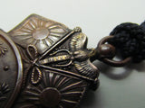 WITH BOX & LANYARD! 1905 RUSSO-JAPANESE WAR MEDAL COMPASS BADGE GOLDEN KITE MEIJI ERA ANTIQUE