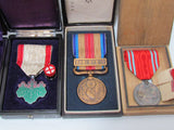 AMAZING JAPANESE MEDAL LOT ~ WW2, PRE, POST WW2 JAPANESE MEDALS, BADGES, ETC.