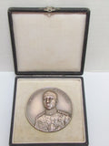 RARE ITEM!  JAPANESE TABLE MEDAL CROWN PRINCE HIROHITO VOYAGE JAPAN BATTLESHIP WW1 WW2 WWII