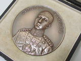 RARE ITEM!  JAPANESE TABLE MEDAL CROWN PRINCE HIROHITO VOYAGE JAPAN BATTLESHIP WW1 WW2 WWII