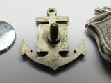 RARE SET OF WW2 AND RUSSO-JAPAN WAR BADGES COMPASS VICTORY BADGE AND NAVAL TECH SCHOOL