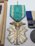 ALL WW2 AND EARLIER MEDAL & BADGE LOT WWII BEAUTIFUL RED CROSS CUFF LINKS