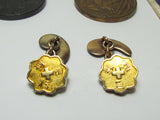ALL WW2 AND EARLIER MEDAL & BADGE LOT WWII BEAUTIFUL RED CROSS CUFF LINKS
