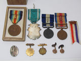 ALL WW2 AND EARLIER MEDAL & BADGE LOT WWII BEAUTIFUL RED CROSS CUFF LINKS