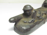 RARE! WW2 JAPANESE ARMY PAPERWEIGHT BUNCHIN WWII JAPAN WAR MEDAL IRON ART GUN KNIFE