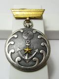 RARE ONE! FINE SILVER 1932 PRE WW2 JAPANESE SHANGHAI INCIDENT BADGE MANCHURIA, CHINA
