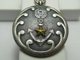 RARE ONE! FINE SILVER 1932 PRE WW2 JAPANESE SHANGHAI INCIDENT BADGE MANCHURIA, CHINA