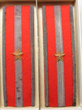 WW2 JAPANESE ARMY SECOND LIEUTENANT OFFICER SHOULDER BOARDS WWII Epaulette MEDAL BADGE WAR