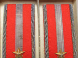 WW2 JAPANESE ARMY SECOND LIEUTENANT OFFICER SHOULDER BOARDS WWII Epaulette MEDAL BADGE WAR