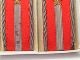 WW2 JAPANESE ARMY SECOND LIEUTENANT OFFICER SHOULDER BOARDS WWII Epaulette MEDAL BADGE WAR