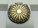 RARE SILVER & GOLD VERSION! WW2 JAPANESE PATRIOTIC WOMENS ASSOCIATION BADGE Medal