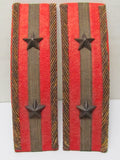 WW2 JAPANESE ARMY  LIEUTENANT OFFICER SHOULDER BOARDS WWII Epaulette MEDAL BADGE WAR