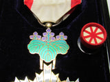 POST WW2 JAPANESE MEDAL ORDER OF THE RISING SUN 5TH SILVER JAPAN BADGE POST WWII