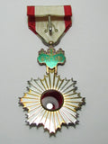 POST WW2 JAPANESE MEDAL ORDER OF THE RISING SUN 5TH SILVER JAPAN BADGE POST WWII