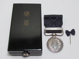 1966 JAPANESE MEDAL OF HONOR Badge Army Navy 60's post ww2 Vintage JAPAN FINE SILVER