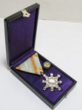 RARE "M" HALLMARK! PRE WW2 JAPANESE MEDAL 8TH CLASS ORDER SACRED TREASURE OSAKA MINT