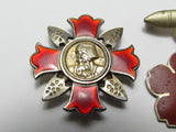 WW2 JAPANESE VETERAN LOT COMBAT WOUNDED & SOLDIER SUPPORT BADGE PROJECTILE MEDAL WAR WWII JAPAN