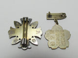 WW2 JAPANESE VETERAN LOT COMBAT WOUNDED & SOLDIER SUPPORT BADGE PROJECTILE MEDAL WAR WWII JAPAN