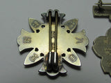 WW2 JAPANESE VETERAN LOT COMBAT WOUNDED & SOLDIER SUPPORT BADGE PROJECTILE MEDAL WAR WWII JAPAN