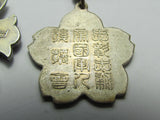 WW2 JAPANESE VETERAN LOT COMBAT WOUNDED & SOLDIER SUPPORT BADGE PROJECTILE MEDAL WAR WWII JAPAN