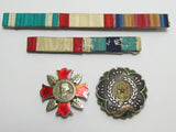 WW2 JAPANESE VETERAN LOT COMBAT WOUNDED, RIBBONS, GUUNTOMO BADGE MEDAL WAR WWII JAPAN