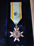 5TH CLASS! MINIATURE MEDAL JAPANESE 5TH CLASS SACRED TREASURE SILVER MINT MADE