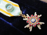 5TH CLASS! MINIATURE MEDAL JAPANESE 5TH CLASS SACRED TREASURE SILVER MINT MADE