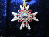 5TH CLASS! MINIATURE MEDAL JAPANESE 5TH CLASS SACRED TREASURE SILVER MINT MADE
