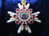 5TH CLASS! MINIATURE MEDAL JAPANESE 5TH CLASS SACRED TREASURE SILVER MINT MADE