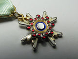 5TH CLASS! MINIATURE MEDAL JAPANESE 5TH CLASS SACRED TREASURE SILVER MINT MADE