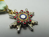 5TH CLASS! MINIATURE MEDAL JAPANESE 5TH CLASS SACRED TREASURE SILVER MINT MADE
