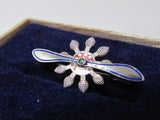 SILVER WW2 JAPANESE AIR ASSOCIATION BADGE JAPAN WINGS ARMY NAVY WAR PILOT PIN RARE