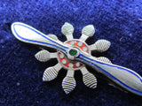 SILVER WW2 JAPANESE AIR ASSOCIATION BADGE JAPAN WINGS ARMY NAVY WAR PILOT PIN RARE