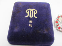 JAPANESE BADGE .999 SILVER FIRE DEPARTMENT MERIT FD FIREMAN Yokohama JAPAN MEDAL