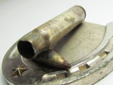 RARE WW2 JAPANESE ARMY PAPERWEIGHT BUNCHIN WWII JAPAN WAR MEDAL IRON ART GUN bullet