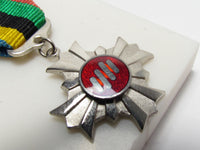 PURE SILVER 1975 JAPANESE WORLD YOUTH OCEAN ASSEMBLY MEDAL Rising Sun UN