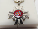 PURE SILVER 1975 JAPANESE WORLD YOUTH OCEAN ASSEMBLY MEDAL Rising Sun UN