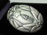 1960'S JAPANESE BADGE .999 SILVER FIRE DEPARTMENT MERIT FD FIREMAN OSAKA, JAPAN MEDAL