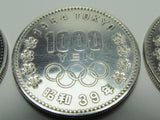 NICE LOT OF SILVER! 1964 TOKYO JAPAN OLYMPIC COINS STERLING SILVER 65 GRAMS TOTAL WEIGHT