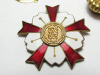 VERY NICE LOT! JAPANESE FIRE BADGE LOT SET FD FIREMAN JAPAN MEDAL CHIEF ARMY 14