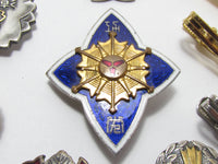 VERY NICE LOT! JAPANESE FIRE BADGE LOT SET FD FIREMAN JAPAN MEDAL CHIEF ARMY 14