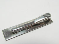 VINTAGE 925 SILVER TECH CUFF LINK & TIE CLIP SET ~ VERY COOL CIRCUIT BOARD CONNECTION DESIGN