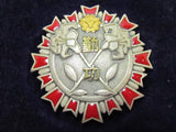 JAPANESE BADGE .999 SILVER FIRE DEPARTMENT MERIT FD FIREMAN Yokohama JAPAN MEDAL CHIEF