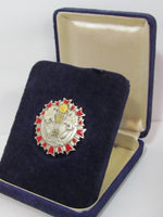 JAPANESE BADGE .999 SILVER FIRE DEPARTMENT MERIT FD FIREMAN Yokohama JAPAN MEDAL CHIEF