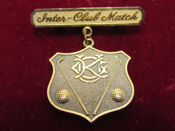 VINTAGE 1970's JAPANESE SILVER GOLD GOLF AWARD KANSAI COUNTRY CLUB 1970